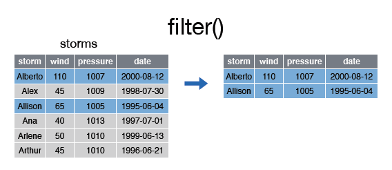 filter() | Programación en R